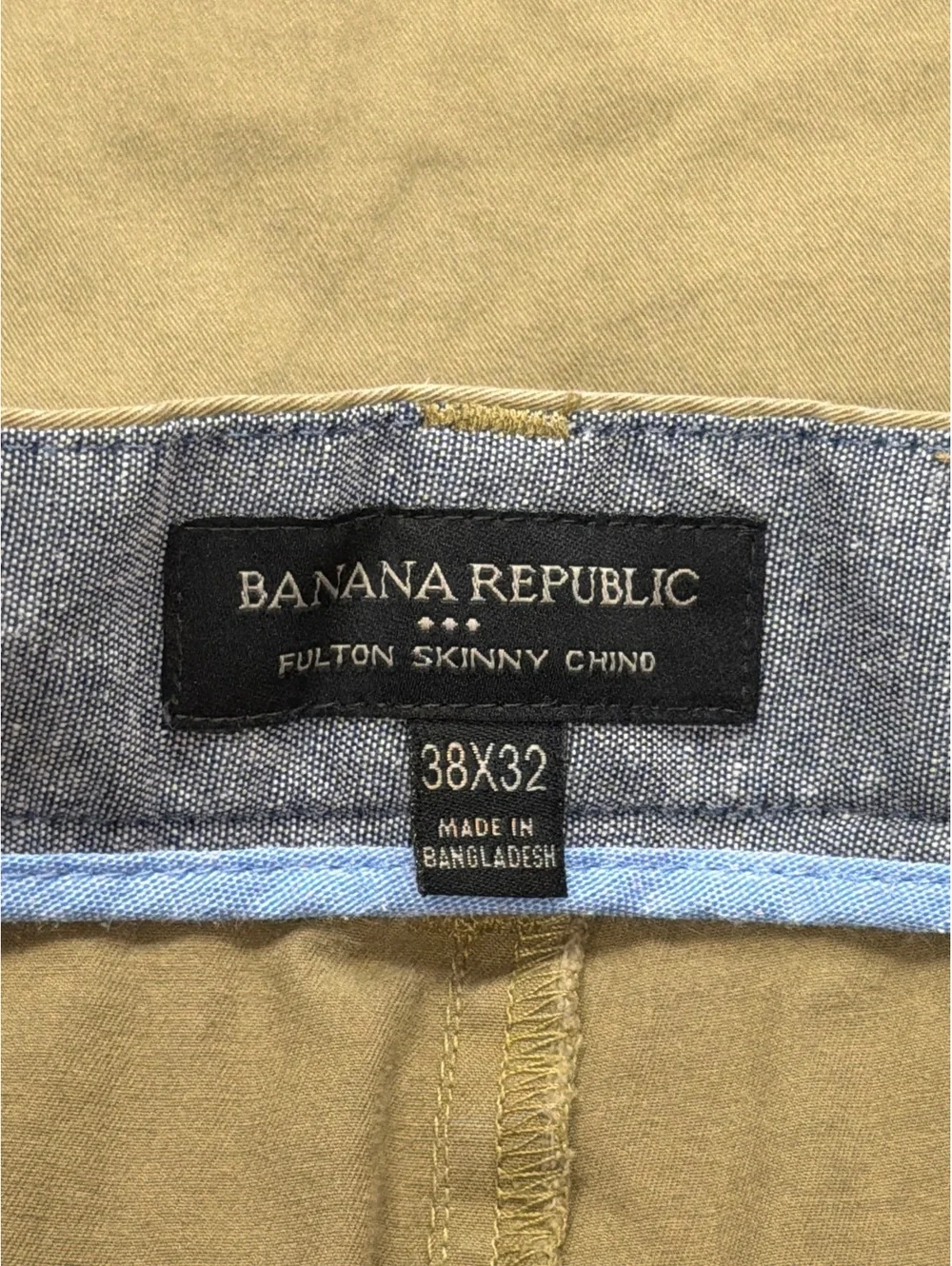 156: Banana Republic Fulton Skinny Chino Pants Size - 38x32
